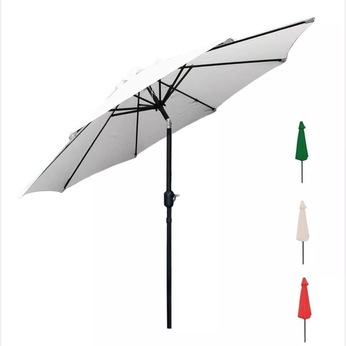 Miniatura 4 de Sombrilla Sol 2.7 Manivela Playa Blanco